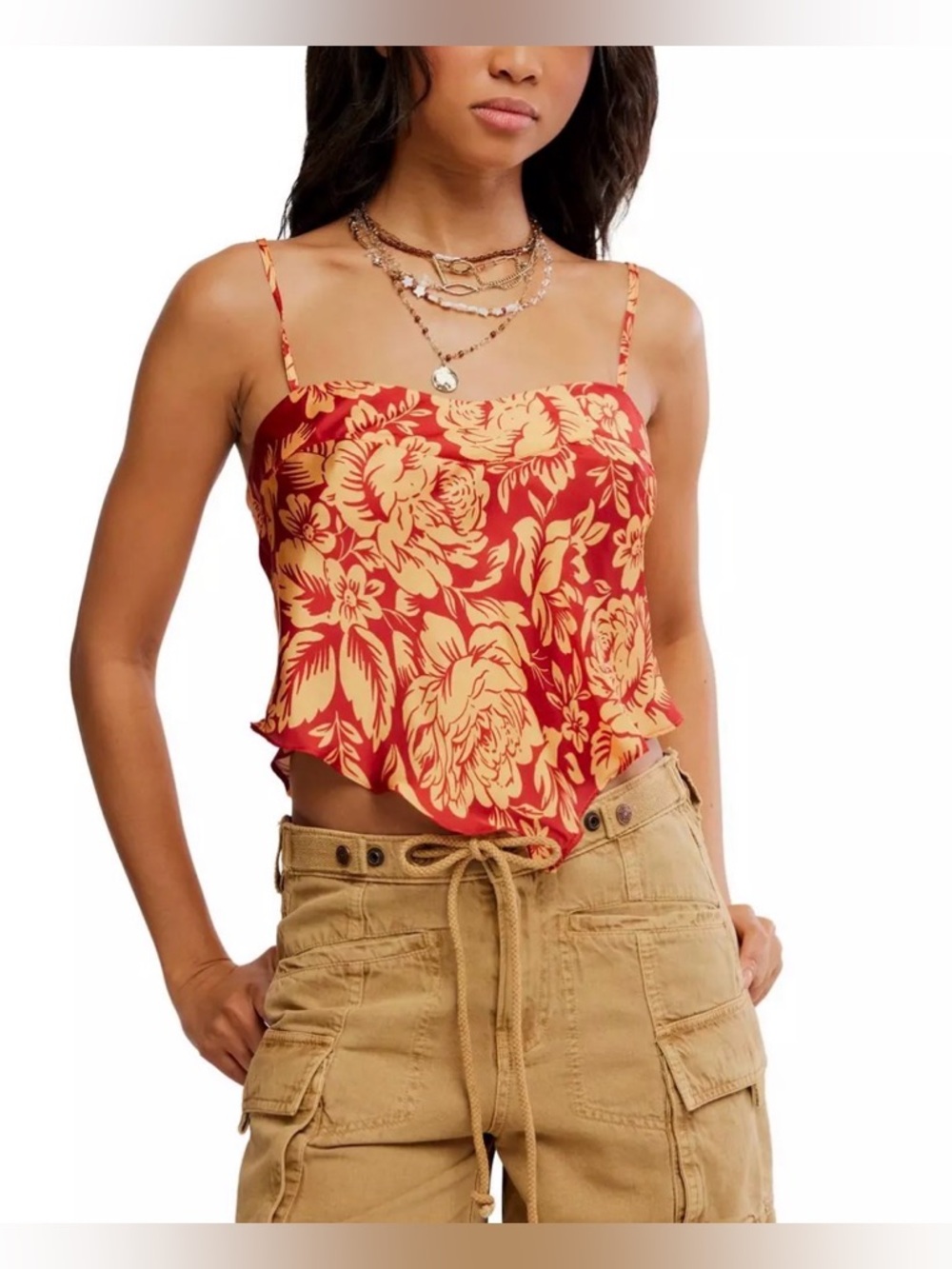 Might be Something Cami NWOT‎ red claret combo